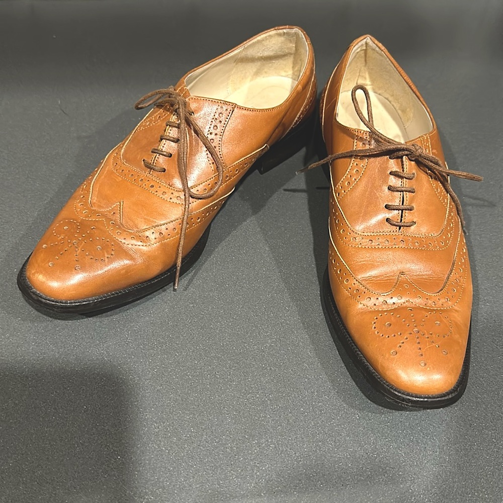 Brown / Cognac Leather Oxfords